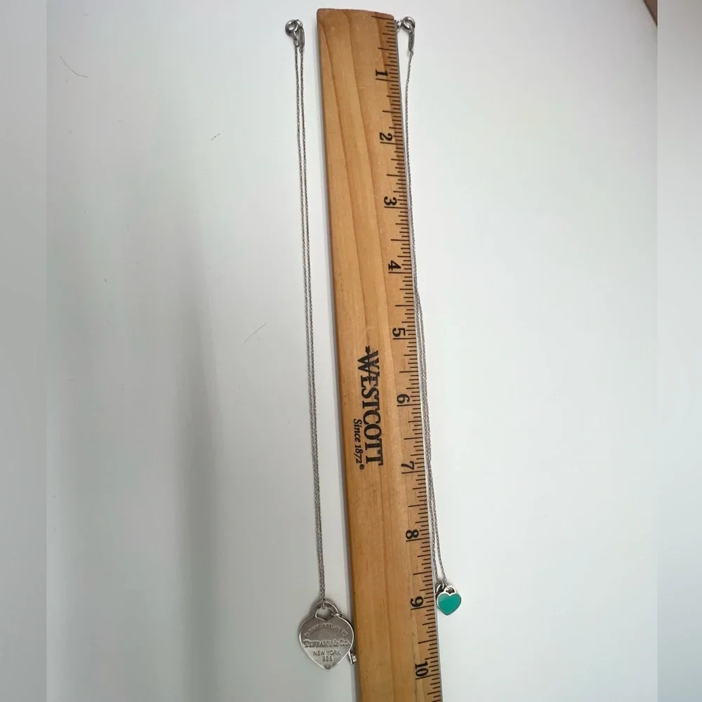 🔴DEAL OF THE MONTH🔴2 Authentic TIFFANY &Co Silver Heart Pendents Necklaces🔴 - Picture 14 of 14